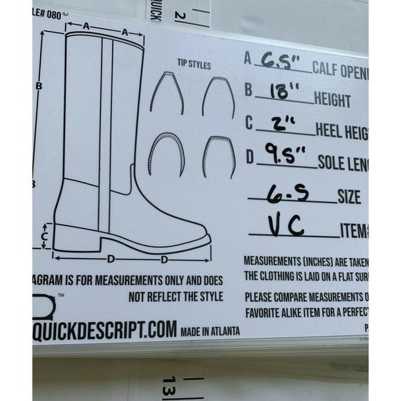 VINCE CAMUTO Duke Leather Riding Boots Heeled Knee Boots Size 6.5 - Picture 11 of 11